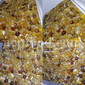 Diamond cut agate with natural banding