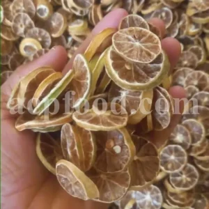top view of dehydrated lime wheels stacked together