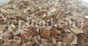 close-up of dried lime peel strips