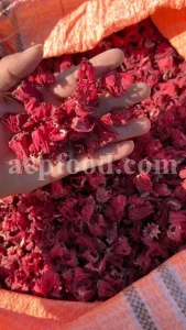 Hibiscus flowers for natural color applications and food manufacturing industries